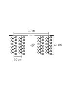 Home DLFC 600/WW LED-es cluster fényfüggöny, 2,7x0,6 m / 600 db melegfehér LED, állófényű, fehér vezeték, sorolható, kül- és bel