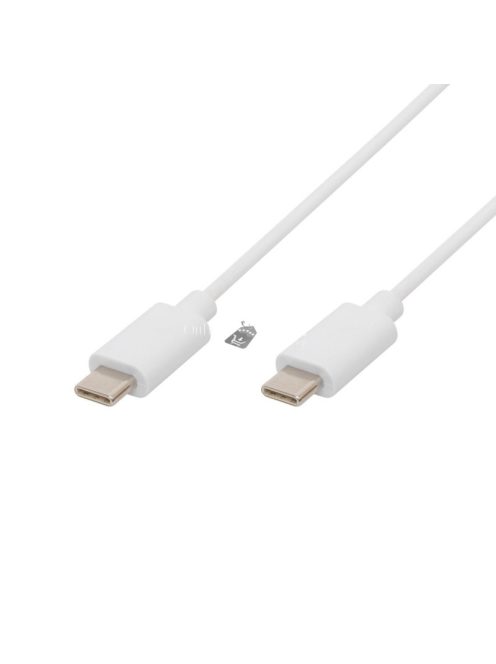 Home USBCC 60 töltőkábel, USB-C/USB-C, QC, PD, 60 Wmax, 1m, 3A, adatkábel, 480 Mbps