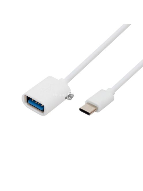 Home USBC OTG kábel, USB-C dugó, USB-A aljzat, kétirányú, 16cm, 2,1A, 480 Mbps