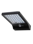 Home FLP300SOLAR napelemes LED reflektor, 300 lm, PIR mozgásérzékelő, 120° 5m, 36 db hidegfehér SMD LED, energiatakarékos, műany