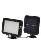 Home FLP250SOLAR napelemes LED reflektor, 250 lm, PIR mozgásérzékelő, 120° 5m, 56 db hidegfehér SMD LED, energiatakarékos, műany