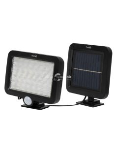   Home FLP250SOLAR napelemes LED reflektor, 250 lm, PIR mozgásérzékelő, 120° 5m, 56 db hidegfehér SMD LED, energiatakarékos, műany