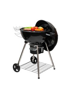   Home GR03 fedeles gömbgrill, faszén, faszénbrikett, zománcozott acél tűztér és fedél, krómozott acél rostély, galvanizált acél s