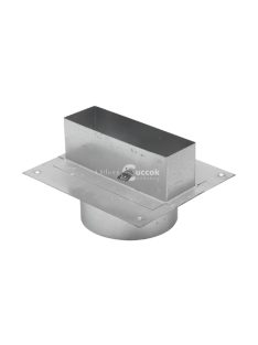   Home KPEHKIV hátsó kivezető idom konyhai páraelszívóhoz, STORM és HURRICANE típusokhoz, horganyzott, Ø117 mm, 160 x 52 mm szögle