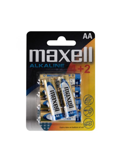 Maxell LR6 4+2 AA elem, alkáli, ceruza, 1,5V, 6 db/csomag