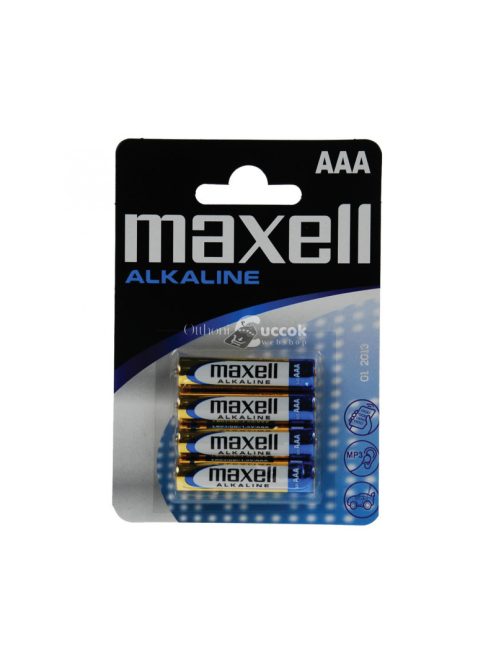 Maxell LR03 AAA elem, alkáli, mini ceruza, 1,5V, 4 db/csomag