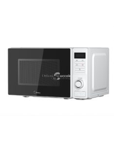  Midea MAM720C2AT (WH) digitális mikrohullámú sütő, 700 W, 20 literes , 8 menü, gyerekzár, fehér