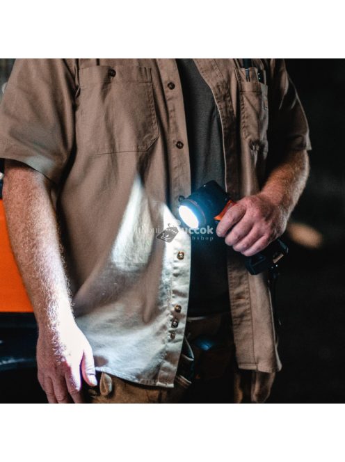 NEBO NEB-SPT-1005-G Master Series SL25 keresőlámpa, 600 lm, 400 m, 3 funkció, IP67, állványra szerelhető, mágneses, övcsipesz