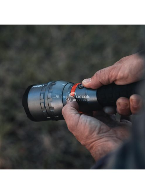 NEBO NEB-FLT-1070-G elemlámpa, DAVINCI 12000 RC Mag Dial, 12 000 lm - 300 lm, IP67, SPC, STC, 2x zoom, USB-C, Akkumulátor töltöt