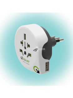   Q2POWER 1.100190 utazóadapter, World to Italy USB, indulási ország: AUS/CHINA, IT, UK, CH, BRAZIL, USA, EURO, célország: IT, USB