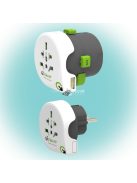 Q2POWER 2.100130 utazóadapter, Qdapter 360 USB, két készülék a szettben: Qdapter (USB aljzattal) és World to Europe