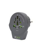 q2power 1.100110-TH utazóadapter, World to Europe USB, USB 5V 2.4A, max. 16 A, 250 V - 4000 W teljesítmény