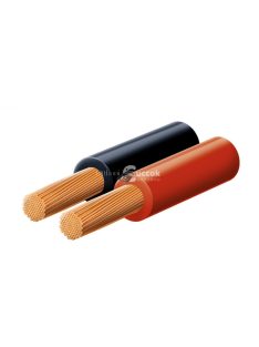   SAL KL 1,5 hangszóróvezeték, piros-fekete, 2 x 1,5 mm2, 0,1 mm elemi szál, 100 m/ tekercs