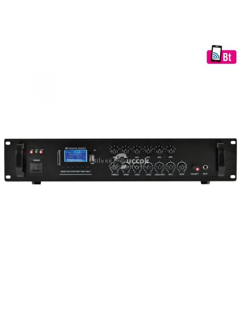 SAL MPA 240BT multimédiás keverő erősítő, 240 W, 6 csatorna, BT, FM rádió, USB/SD, EQ