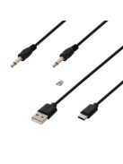 SAL BT 3000 hordozható bluetooth kihangosító, 2 x 16 W, sztereó boombox, USB, beépített mikrofon, RGB LED, ~4,5 óra üzemidő