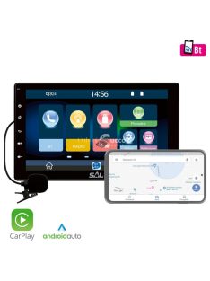   SAL VB X1000 autórádió és multimédiás lejátszó, 4 x 45 W, 2 + 1 RCA, CarPlay, Android Auto, USB Mirror Link