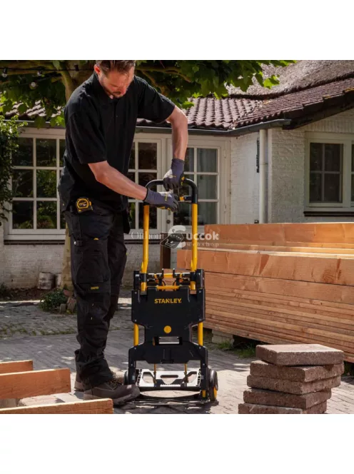 STANLEY SXWTD-FT585 összecsukható molnárkocsi, 2 in 1 kiskocsi, max. 137 kg teherbírás, tömege 7,3 kg, molnárkocsinak átalakítha