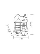 Home KDC 01 téli LED-es házikó, színes, 12 féle forma, polyresin, beltéri