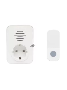   Home DBA1101AC vezeték nélküli csengő, elemes nyomógomb, max 150m hatótáv, 38 dallam, IP44 nyomógomb