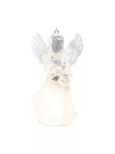   Home CDM16 LED-es dekoráció, 2 féle akril angyal, melegfehér LED