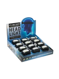   Phenom Nagy fényerejű COB LED fejlámpa - elemes - 12 db / display