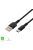 Home USBAC1 töltőkábel, USB-A / USB-C, 2.1A, 1m, szövött, fekete