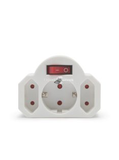 Delight 3-as fali elosztó - kapcsolóval