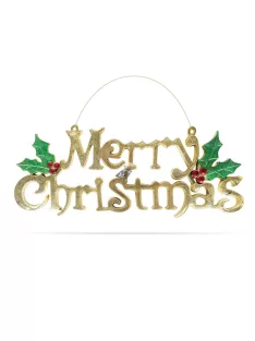   Family Karácsonyi dekor - Merry Christmas felirat - 50 x 18 cm