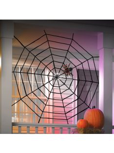   Plüss pókháló - halloween-i dekoráció - 200 cm - fekete