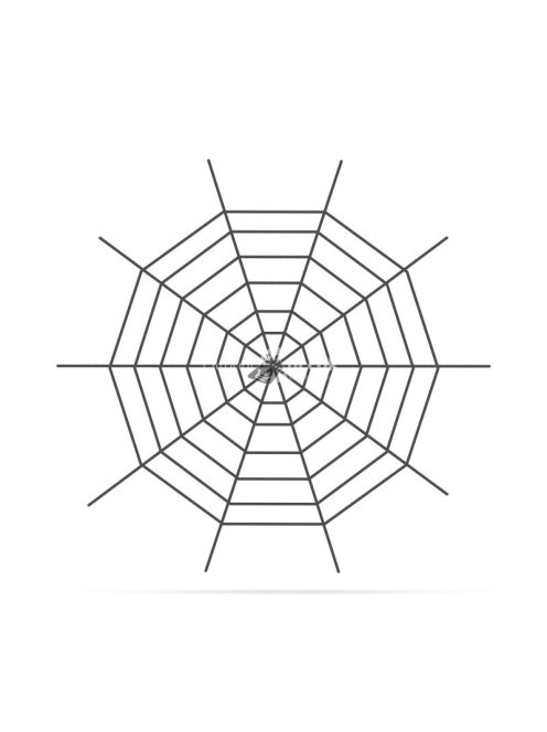 Plüss pókháló - halloween-i dekoráció - 200 cm - fekete