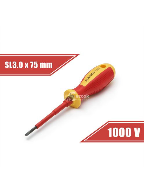 Handy Csavarhúzó - 0,5 x 3.0 x 75 mm - 1000V-ig szigetelt