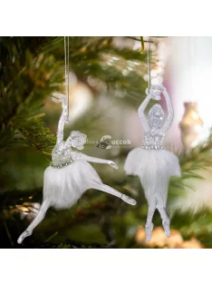   Family Karácsonyi dísz - akril balerina - 14 x 4 x 4 cm - 2 db / csomag