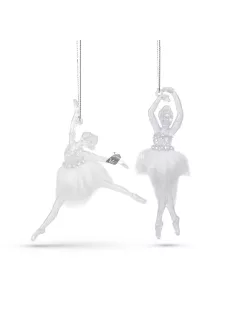   Family Karácsonyi dísz - akril balerina - 14 x 4 x 4 cm - 2 db / csomag