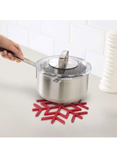   Family Szilikon edényalátét - jégkristály - piros - 17 cm