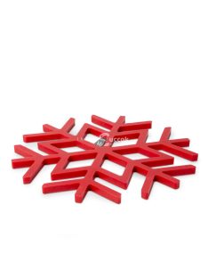   Family Szilikon edényalátét - jégkristály - piros - 17 cm