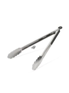 Grill csipesz - 34 cm - rozsdamentes acél / fekete