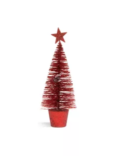 Family Mini dekor műfenyő - glitteres - 18 cm - 4 szín