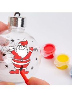   Family Kifesthető karácsonyfa dísz - gömb + festék és ecset - 80 mm