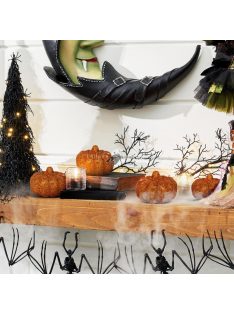   Halloween-i tök dekoráció - 5,2 cm - habszivacs - glitteres - 4 db / csomag