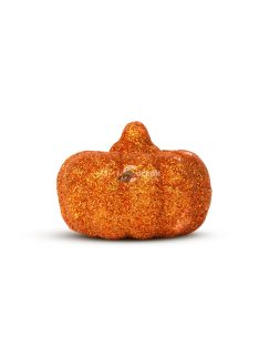   Halloween-i tök dekoráció - 5,2 cm - habszivacs - glitteres - 4 db / csomag