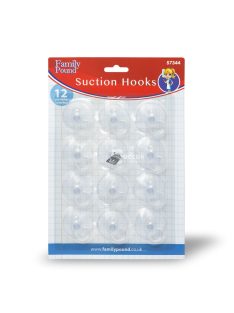 Tapadókorongos fali akasztó - 12 db / bliszter