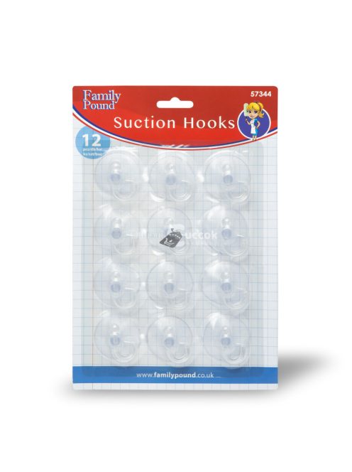 Tapadókorongos fali akasztó - 12 db / bliszter