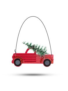   Family Karácsonyfa dísz - akasztható kisautó - 10 x 7 cm - 4 db / csomag