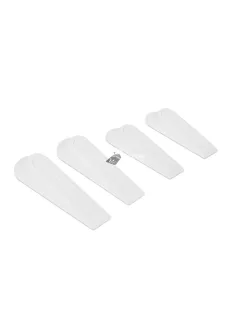 Ajtóék szett - műanyag, fehér - 4 db / csomag