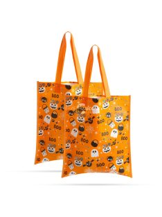   Halloween-i ajándéktáska szett - 27 x 31 cm - narancssárga - 2 db / csomag