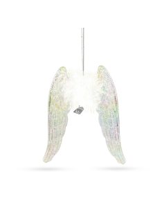   Family Karácsonyi dísz - irizáló, akril angyalszárnyak - 15 x 12,5 x 1,5 cm