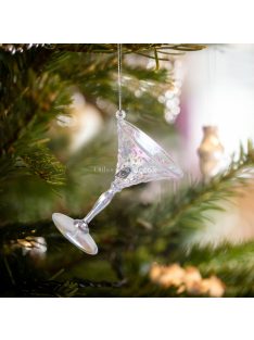   Family Karácsonyi dísz - irizáló, akril kehely - 65 x 92 mm