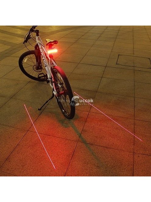 Kerékpár lámpa, bicikli lámpa, lézeres hátsó lámpa