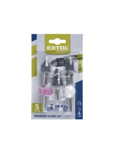   EXTOL CRAFT köszörűkő klt. fúrógéphez; 5db, 6mm tengely, bliszter