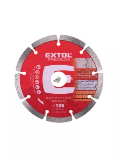   EXTOL PREMIUM gyémántvágó szegmenses; 230×22,2mm, max.6.650 f/min